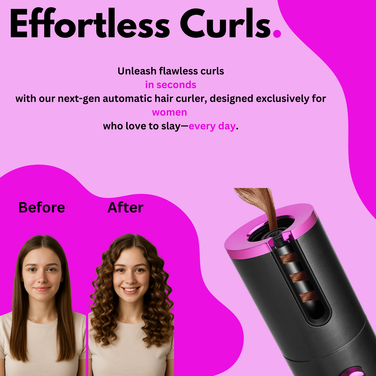 Cordless Automatic Hair Curler