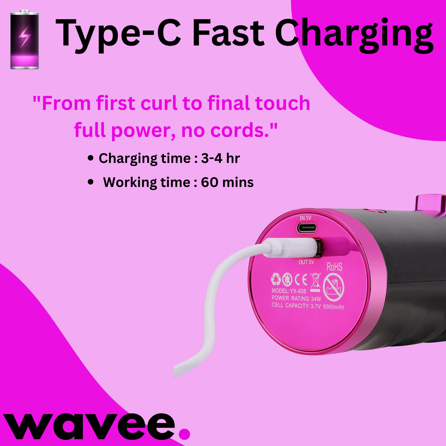 Cordless Automatic Hair Curler